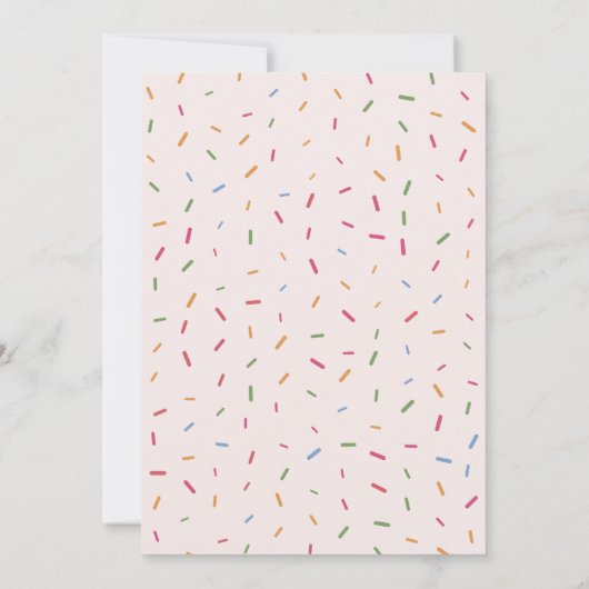 散水カラフルベビー散水ベビーシャワー 招待状 (裏面)