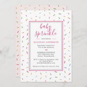 散水カラフルベビー散水ベビーシャワー 招待状 (正面/裏面)