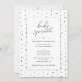 散水カラフルベビー散水ベビーシャワー 招待状 (正面)