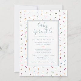 散水カラフルベビー散水ベビーシャワー 招待状