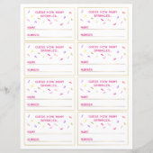 散水ゲームパーティーカードセットを推測 (正面)