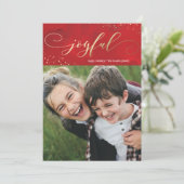 散水ジョイフェイクフォイルクリスマスホリデーカード シーズンカード (スタンド正面)