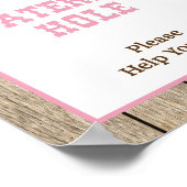 散水ホール女性のカーボーイドリンクパーティー標識 ポスター (角)