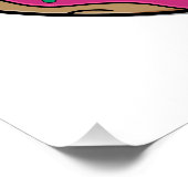 散水付き漫画のピンクのドーナツ ポスター (コーナー)