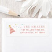 散水子供の誕生日パーティー差出人住所ラベル ラベル (インサイチュ)