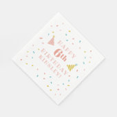 散水子供の誕生日パーティー スタンダードランチョンナプキン (角)