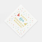 散水子供の誕生日パーティー スタンダードランチョンナプキン (角)