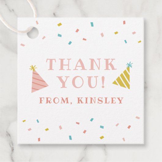 散水子供の誕生日党の好意ラベル フェイバータグ (正面)