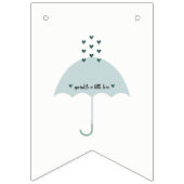 散水小ラブブルーブライダルベビーシャワーパーティー バンティングフラッグ (第2の旗)