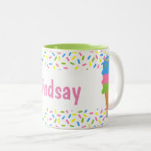 散水式アイスクリームコーンパーソナライズマグカップ ツートーンマグカップ (正面右)