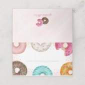 散水式ドーナツ座席表誕生日またはベビーシャワー プレイスカード (外部開封)