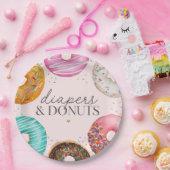 散水式ドーナツ赤ちゃんシャワーパーティーデコール ペーパープレート (パーティー)