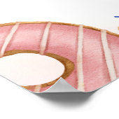 散水式ドーナツ赤ちゃんシャワー歓迎サイン ポスター (角)