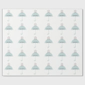 散水愛ブライダルまたはベビーシャワーピンク&ブルー  ラッピングペーパー (フラット)