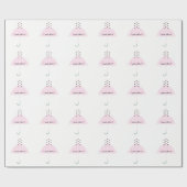 散水愛ベビーガールシャワーパーティーピンク ラッピングペーパー (フラット)