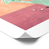 散水時の花束はピンク ポスター (角)