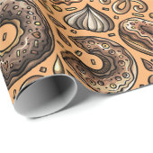 散水模様のショコレートドーナツ ラッピングペーパー (ロールコーナー)