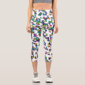 散水模様 カプリレギンス (正面)