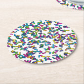 散水模様 ラウンドペーパーコースター (アングル)