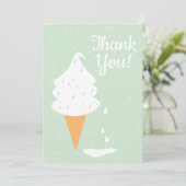 散水溶融付きバニラアイスクリームコーン サンキューカード (スタンド正面)