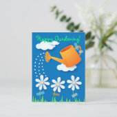 散水缶と花はがき ポストカード (スタンド正面)