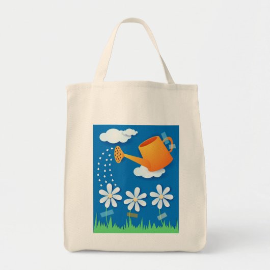 散水缶と花,バッグ トートバッグ (正面)