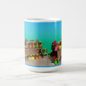 散水缶に花が咲く コーヒーマグカップ (中央)