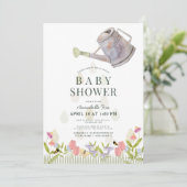 散水缶フローラガーデン仮想ベビーシャワー 招待状 (スタンド正面)
