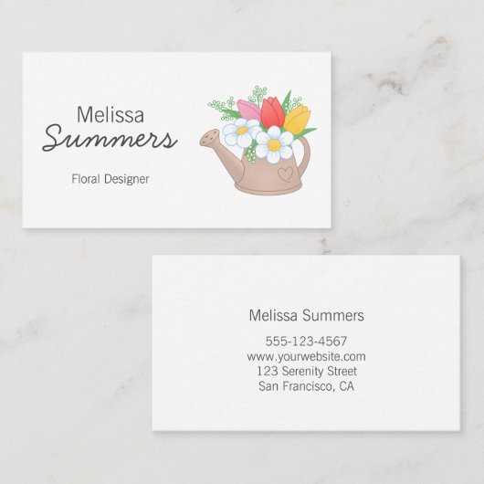 散水缶フローラ管理デザイナー 名刺 (正面/裏面)