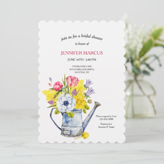 散水缶ブーケシャワー招待状 招待状 (スタンド正面)