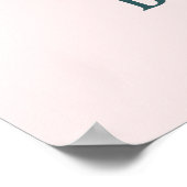 散水缶ベビー開花ベビーシャワーウェルカムサイン ポスター (角)