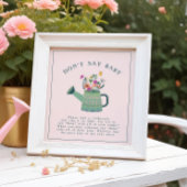 散水缶ベビー開花言わない赤ちゃんシャワーゲーム ポスター