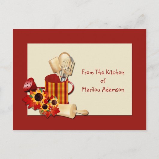 散水缶台所用品レシピカード ポストカード (正面)