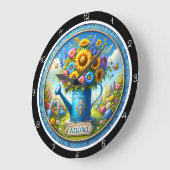 散水缶花ウェルカムクロック ラージ壁時計 (傾斜)
