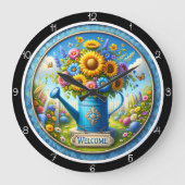 散水缶花ウェルカムクロック ラージ壁時計 (正面)