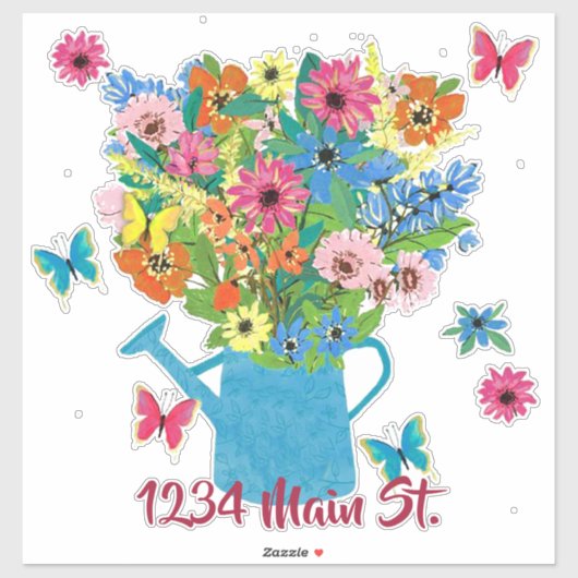 散水缶花メールボックスのシール シール (シート)