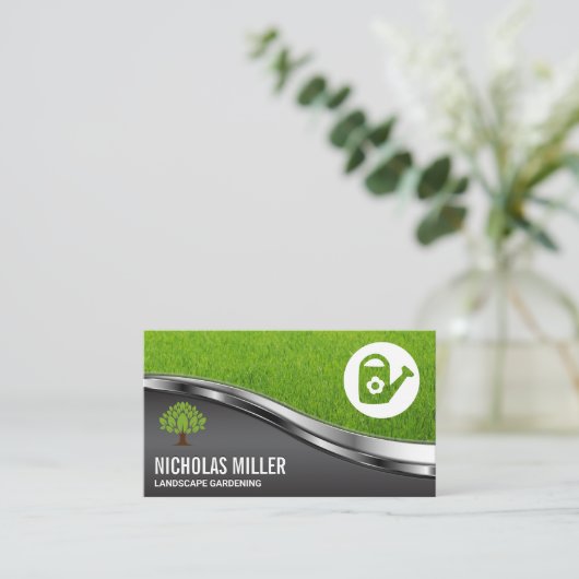 散水缶 | グラス 名刺 (スタンド正面)