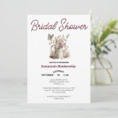 散水缶&バタフライブライダルシャワーテンプレート 招待状 (スタンド正面)