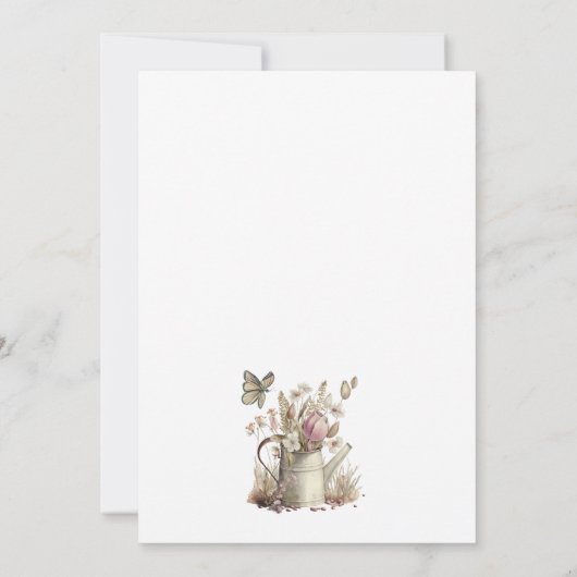 散水缶&バタフライブライダルシャワーテンプレート 招待状 (裏面)