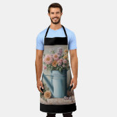 散水缶、ヴィンテージアート エプロン (着用した状態)