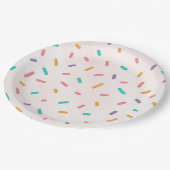 散水誕生日又はベビーシャワーパーティーテーブルデコール ペーパープレート (アングル)