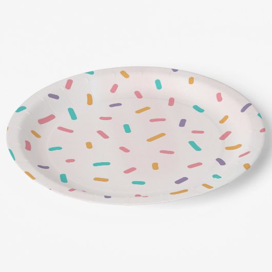 散水誕生日又はベビーシャワーパーティーテーブルデコール ペーパープレート (アングル)