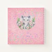 散水象ボホフローラ女の子ギフト名 ノートブック (裏面)