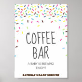 散水赤ちゃんシャワーパーティー標識 ポスター (正面)