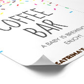 散水赤ちゃんシャワーパーティー標識 ポスター (角)