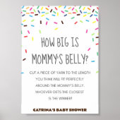 散水赤ちゃんシャワーパーティー標識 ポスター (正面)