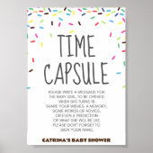 散水赤ちゃんシャワーパーティー標識 ポスター (正面)