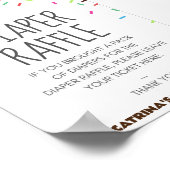 散水赤ちゃんシャワーパーティー標識 ポスター (角)