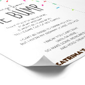 散水赤ちゃんシャワーパーティー標識 ポスター (角)