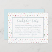 散水赤ちゃんシャワーブック挿入リクエストカード インビテーションポストカード (正面/裏面)